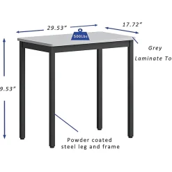 Lorell® Melamine/Steel Utility Table, 30