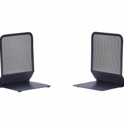 Lorell® Mesh Bookends, Black, Set Of 2