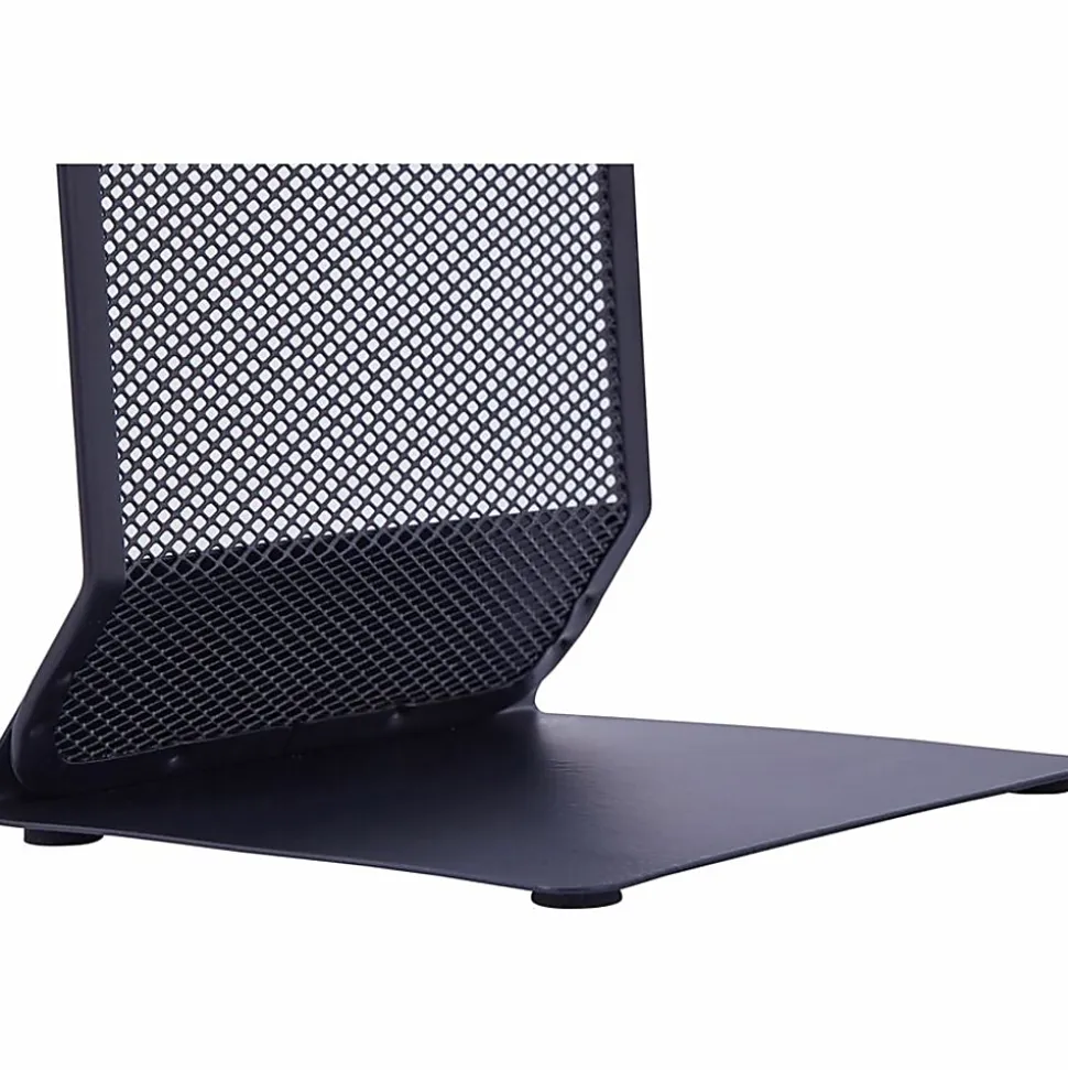 Lorell® Mesh Bookends, Black, Set Of 2