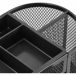 Lorell® Mesh Deluxe Desktop Organizer, Black
