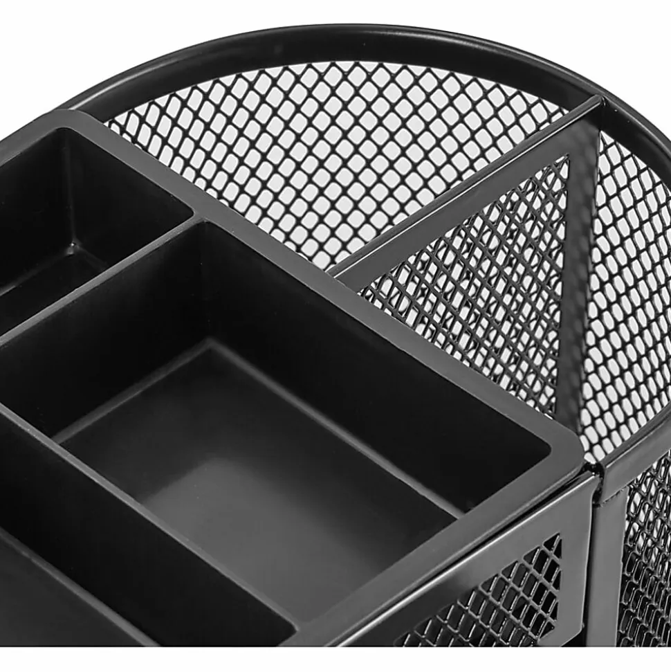 Lorell® Mesh Deluxe Desktop Organizer, Black
