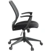 Lorell® Mesh Mid-Back Office Chair, Black