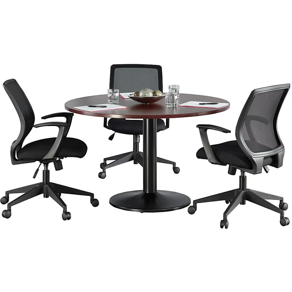 Lorell® Mesh Mid-Back Office Chair, Black