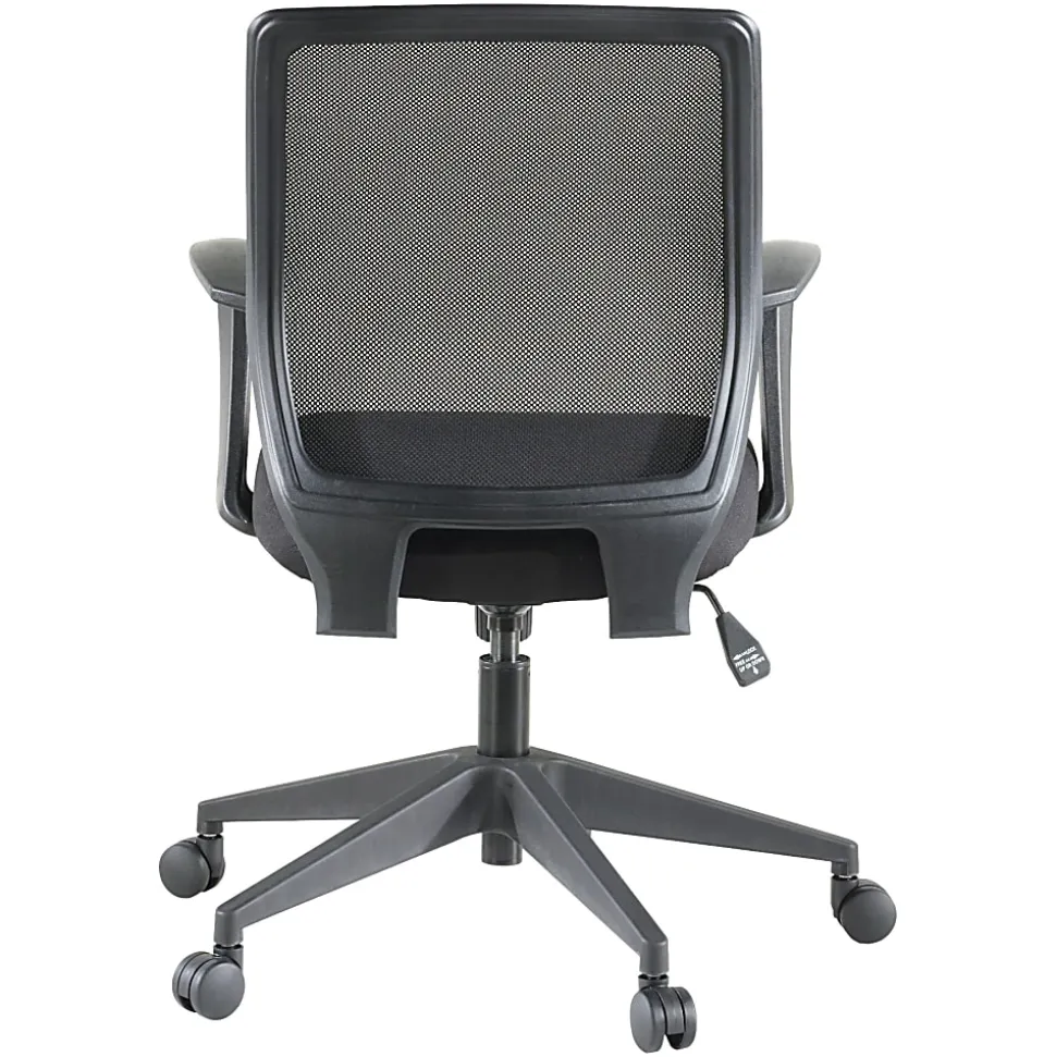 Lorell® Mesh Mid-Back Office Chair, Black