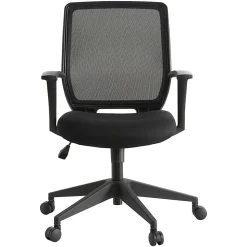 Lorell® Mesh Mid-Back Office Chair, Black
