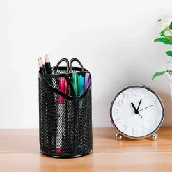 Lorell® Mesh Pencil Cup, 6