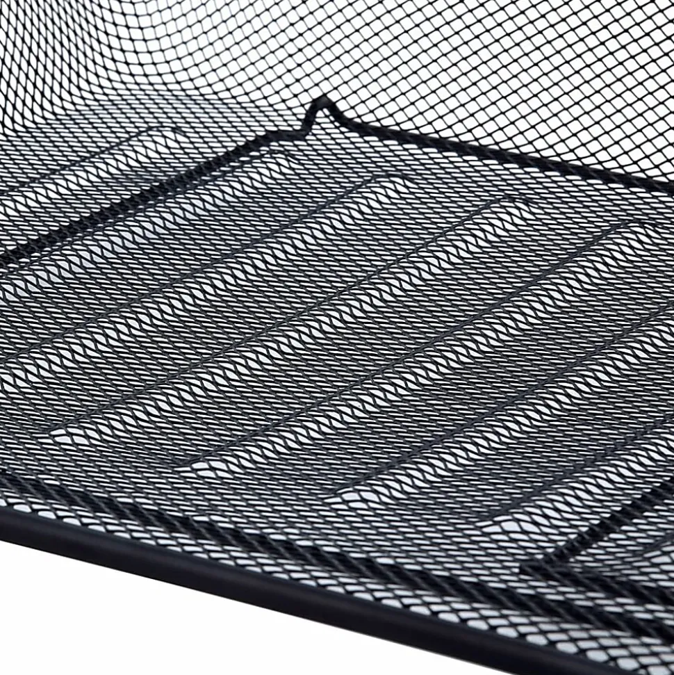 Lorell® Mesh Side-Loading Document Tray, Letter/Legal Size, Black, Set Of 2