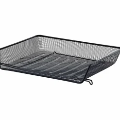 Lorell® Mesh Side-Loading Document Tray, Letter/Legal Size, Black, Set Of 2