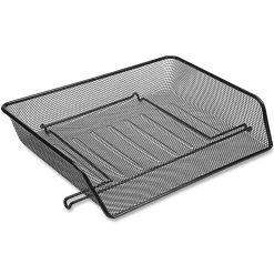 Lorell® Mesh Side-Loading Document Tray, Letter/Legal Size, Black, Set Of 2