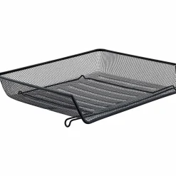 Lorell® Mesh Side-Loading Document Tray, Letter/Legal Size, Black, Set Of 2