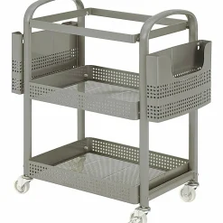 Lorell® Mobile Metal File Cart, Champagne