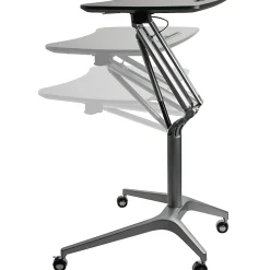 Lorell® Mobile 29"W Adjustable Height Sit-To-Stand Desk, Black