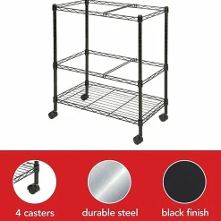 Lorell® Mobile Wire File Cart, 2-Tier, 26