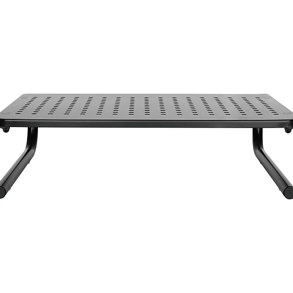 Lorell Monitor/Laptop Stand - 20 lb Load Capacity - 5.50"x14.50" Depth - Desktop - Steel - Black - - 18330