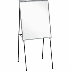 LorellĀ® Non-Magnetic Dry-Erase Whiteboard Easel, 34" x 28", Metal Frame With Black Finish