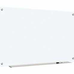 Lorell® Non-Magnetic Unframed Dry-Erase Glass Whiteboard, 48" x 36", Frost
