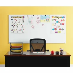 Lorell® Non-Magnetic Unframed Dry-Erase Glass Whiteboard, 48