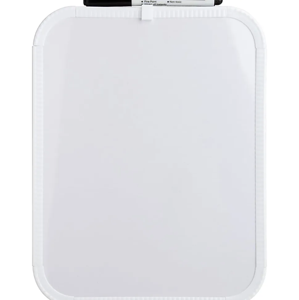 Lorell® Personal Dry-Erase Whiteboards, 11" x 8 1/2", Plastic Frame With White Finish, Pack Of 6