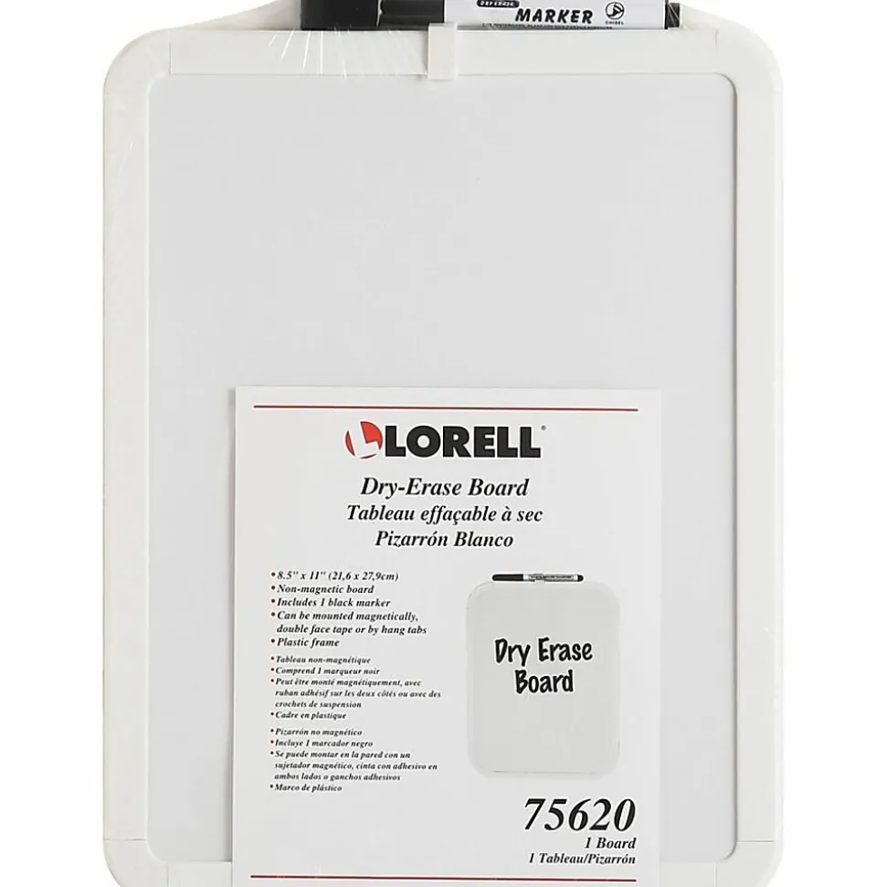 Lorell® Personal Dry-Erase Whiteboards, 11" x 8 1/2", Plastic Frame With White Finish, Pack Of 6