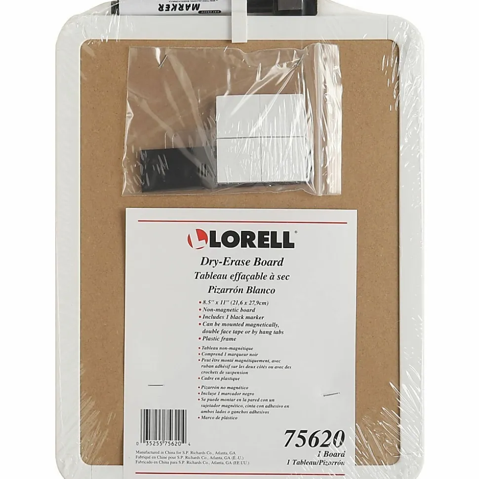 Lorell® Personal Dry-Erase Whiteboards, 11" x 8 1/2", Plastic Frame With White Finish, Pack Of 6