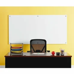 Lorell® Premium Glass Unframed Dry-Erase Whiteboard, 48" x 96", White