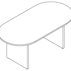 Lorell® Prominence 2.0 Racetrack Conference Table, 72"W, Mahogany