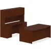 Lorell® Prominence 2.0 72"W Bow-front Double-Pedestal Computer Desk, Mahogany
