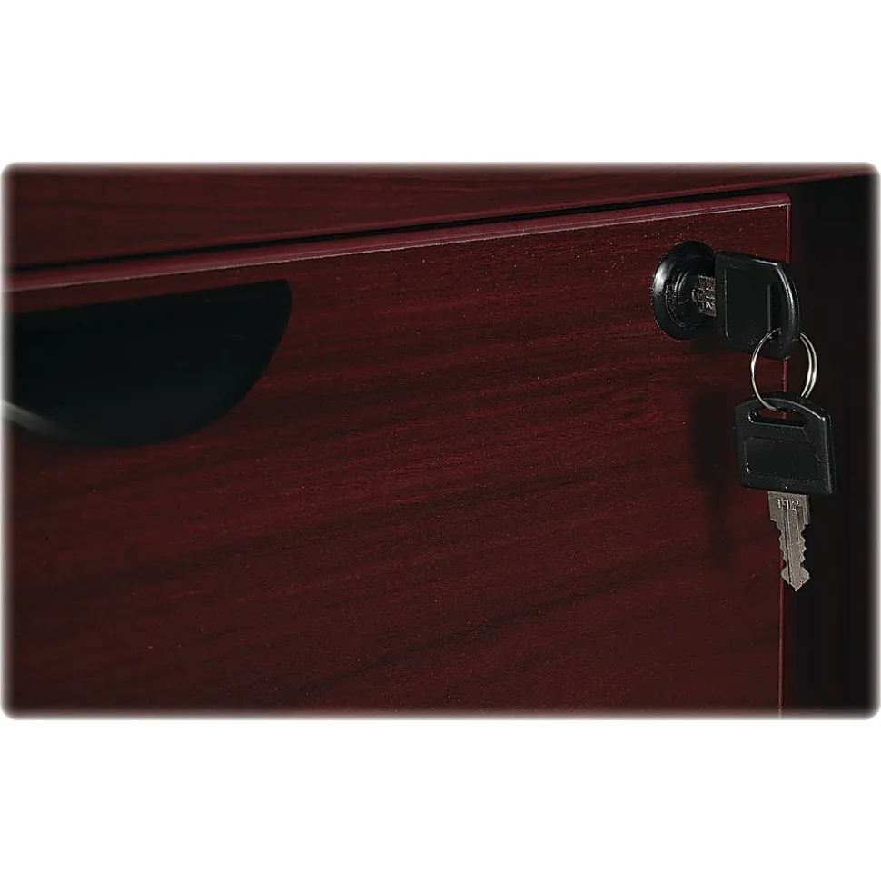 Lorell® Prominence 2.0 60"W Double-Pedestal Computer Desk, Mahogany