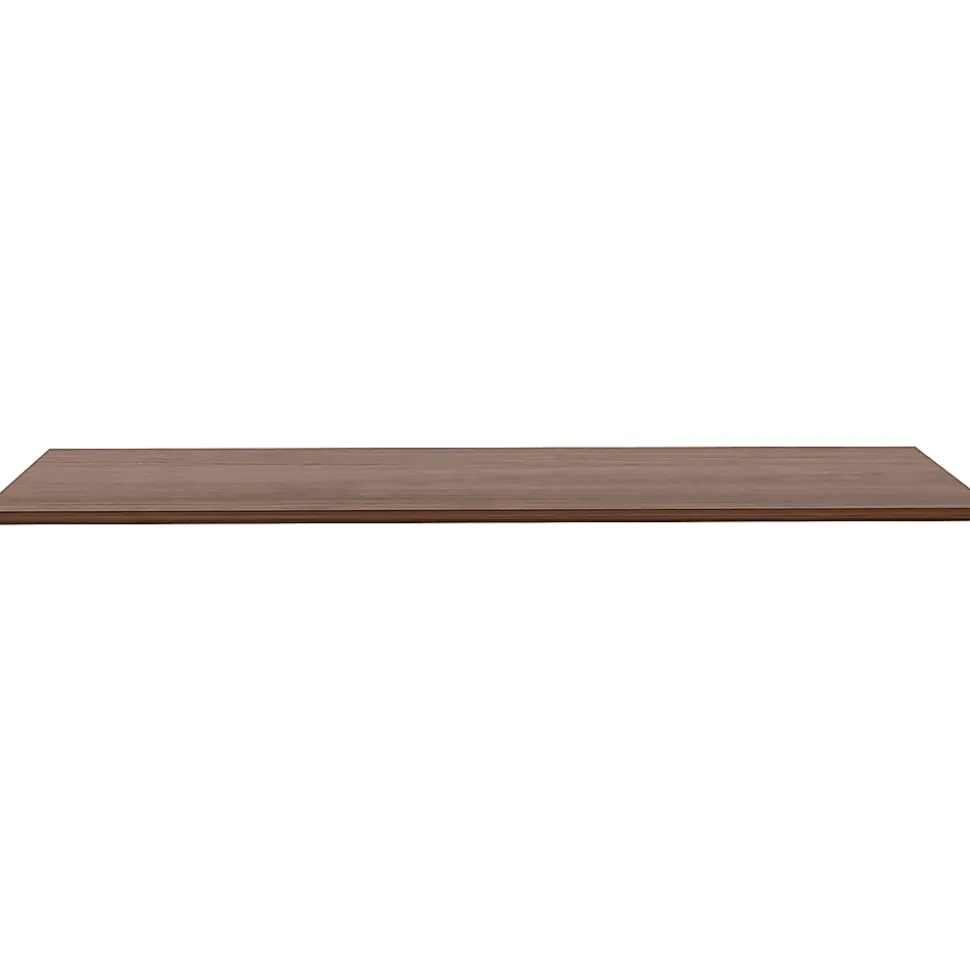 Lorell® Quadro Sit-To-Stand Laminate Table Top, 72"W x 24"D, Walnut