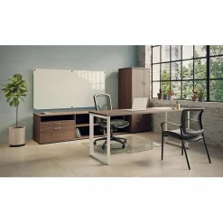 Lorell® Quadro Sit-To-Stand Laminate Table Top, 60"W x 24"D, Walnut