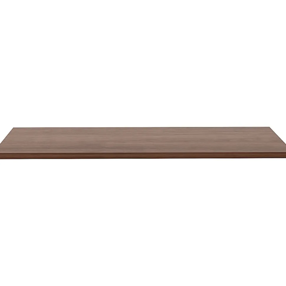 Lorell® Quadro Sit-To-Stand Laminate Table Top, 48"W x 24"D, Walnut