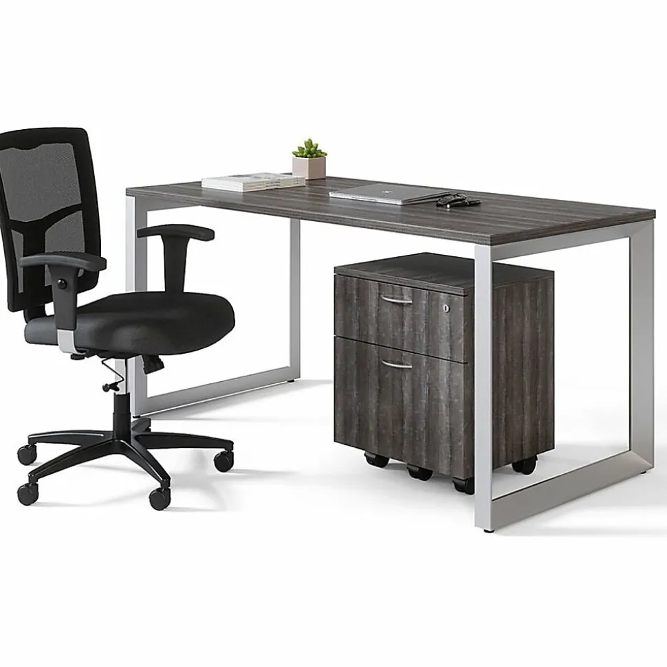 Lorell® Relevance 2-Drawer Mobile File Cabinet For Computer Desk, Charcoal