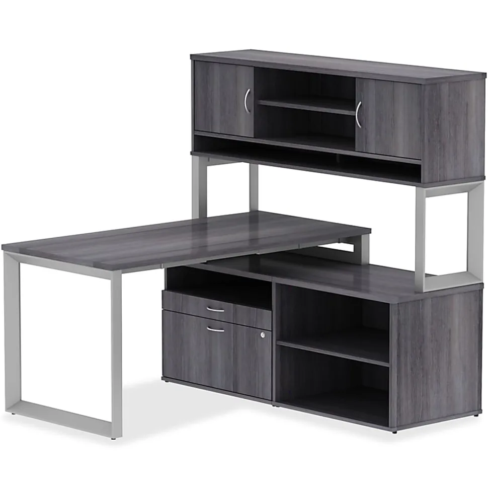 Lorell® Relevance Series Desk Top, 60"W x 29 1/2"D, Charcoal