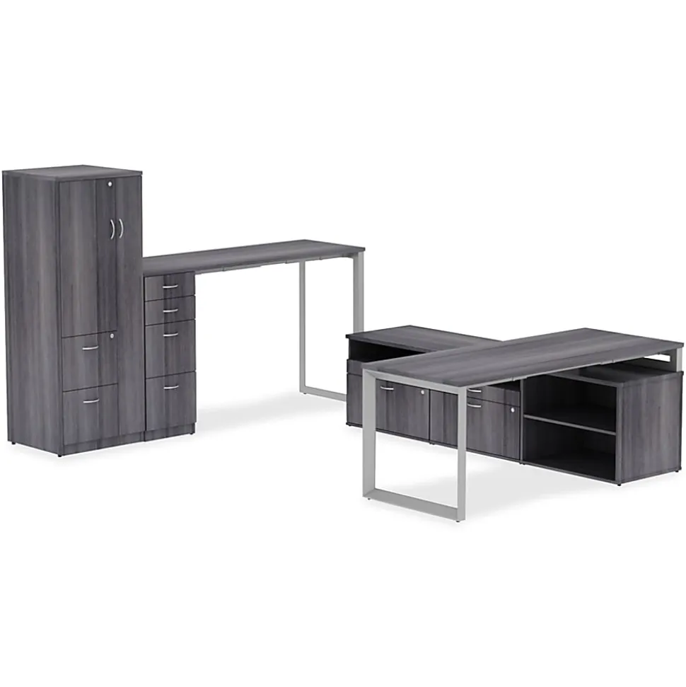 Lorell® Relevance Series Desk Top, 60"W x 29 1/2"D, Charcoal
