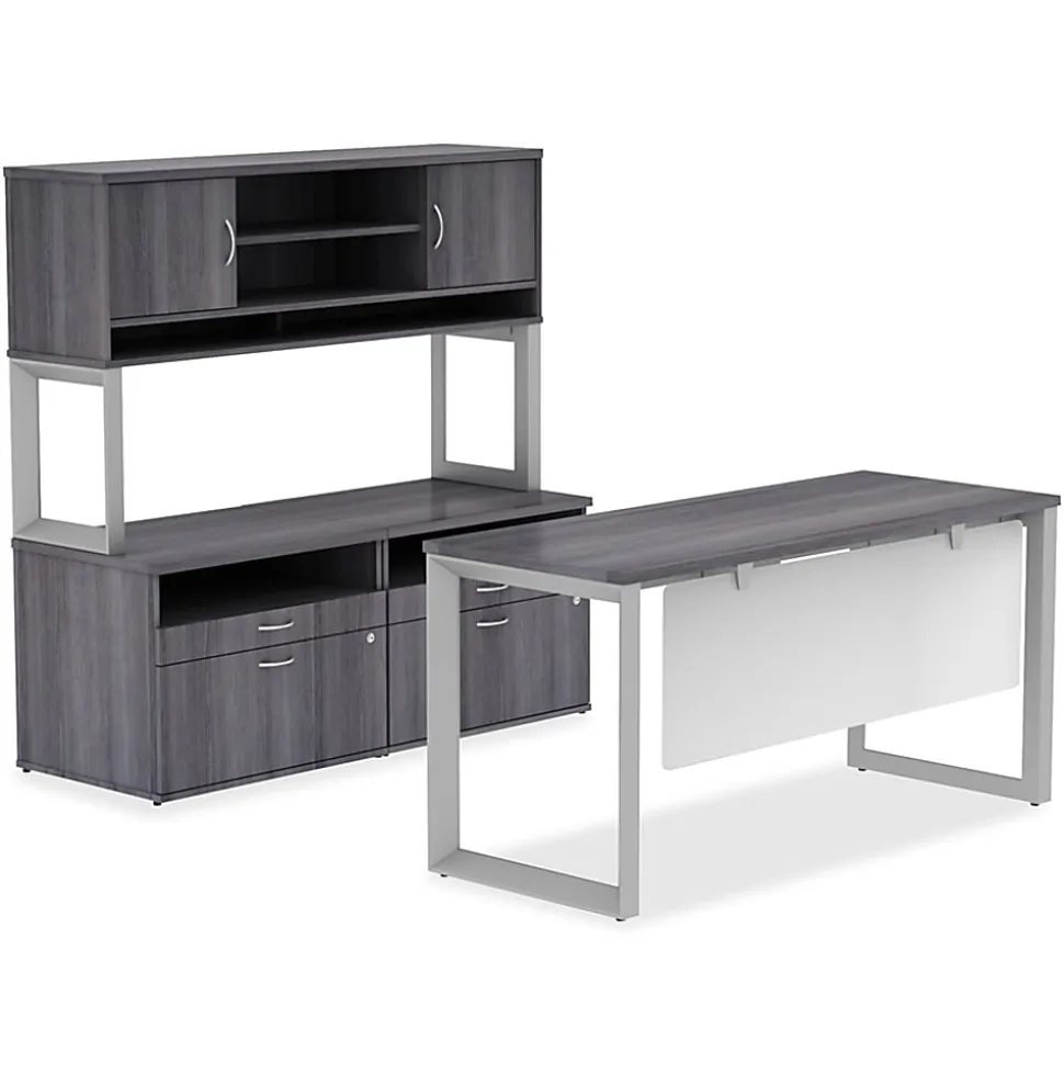 Lorell® Relevance Series Desk Top, 60"W x 29 1/2"D, Charcoal