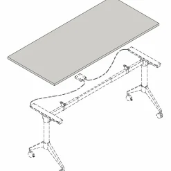 Lorell Relevance Series Tabletop - Walnut Rectangle Top - 60