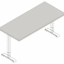 Lorell Relevance Series Tabletop - Walnut Rectangle Top - 60