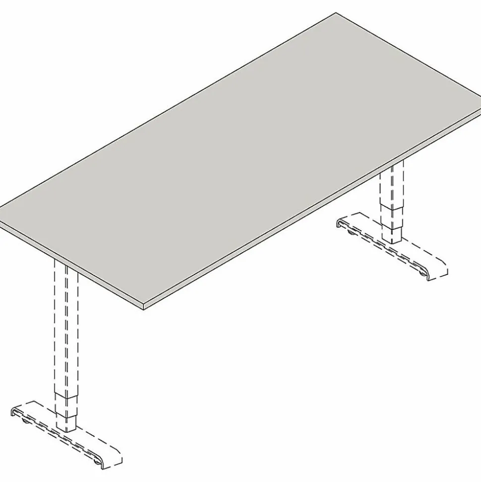Lorell Relevance Series Tabletop - Walnut Rectangle Top - 60" Table Topx 30" Table Top Depth x 1" Table Top Thickness - Assembly Required - 1 Each