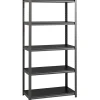 Lorell™ Riveted Storage Shelving Unit, 5-Shelf, 72"H x 36"W x 18"D, Black