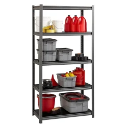 Lorell™ Riveted Storage Shelving Unit, 5-Shelf, 72