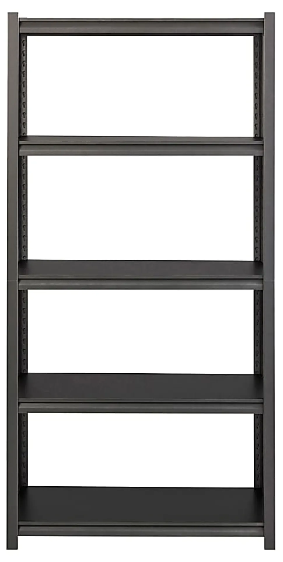 Lorell™ Riveted Storage Shelving Unit, 5-Shelf, 72"H x 36"W x 18"D, Black