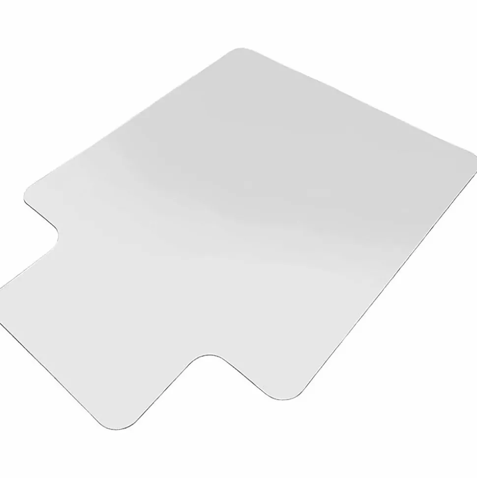 Lorell® Rolled Hard Floor Chair Mat, 45" x 53", Wide Lip