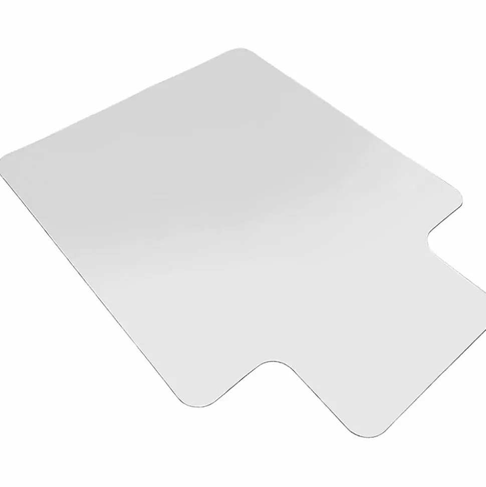 Lorell® Rolled Hard Floor Chair Mat, 45" x 53", Wide Lip