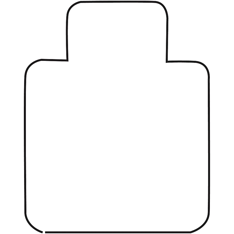 Lorell® Rolled Hard Floor Chair Mat, 45" x 53", Wide Lip