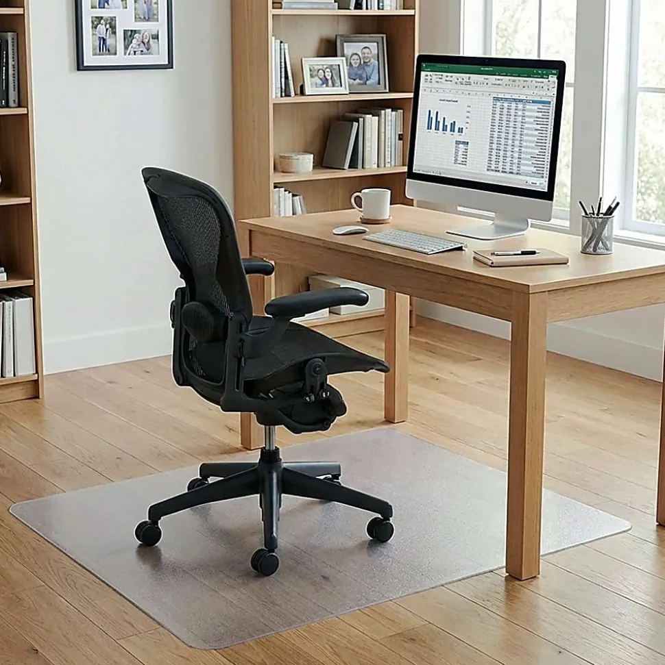 Lorell® Rolled Hard Floor Chair Mat, 36" x 48"