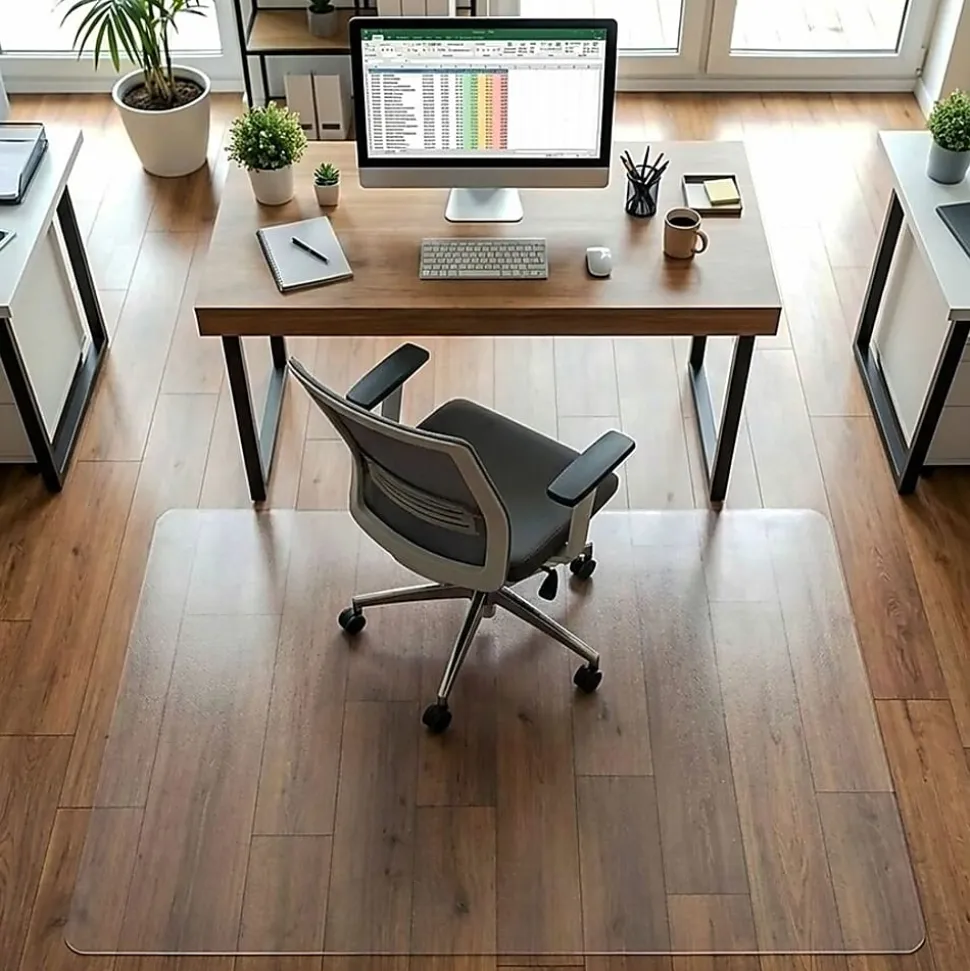 Lorell® Rolled Hard Floor Chair Mat, 36" x 48"