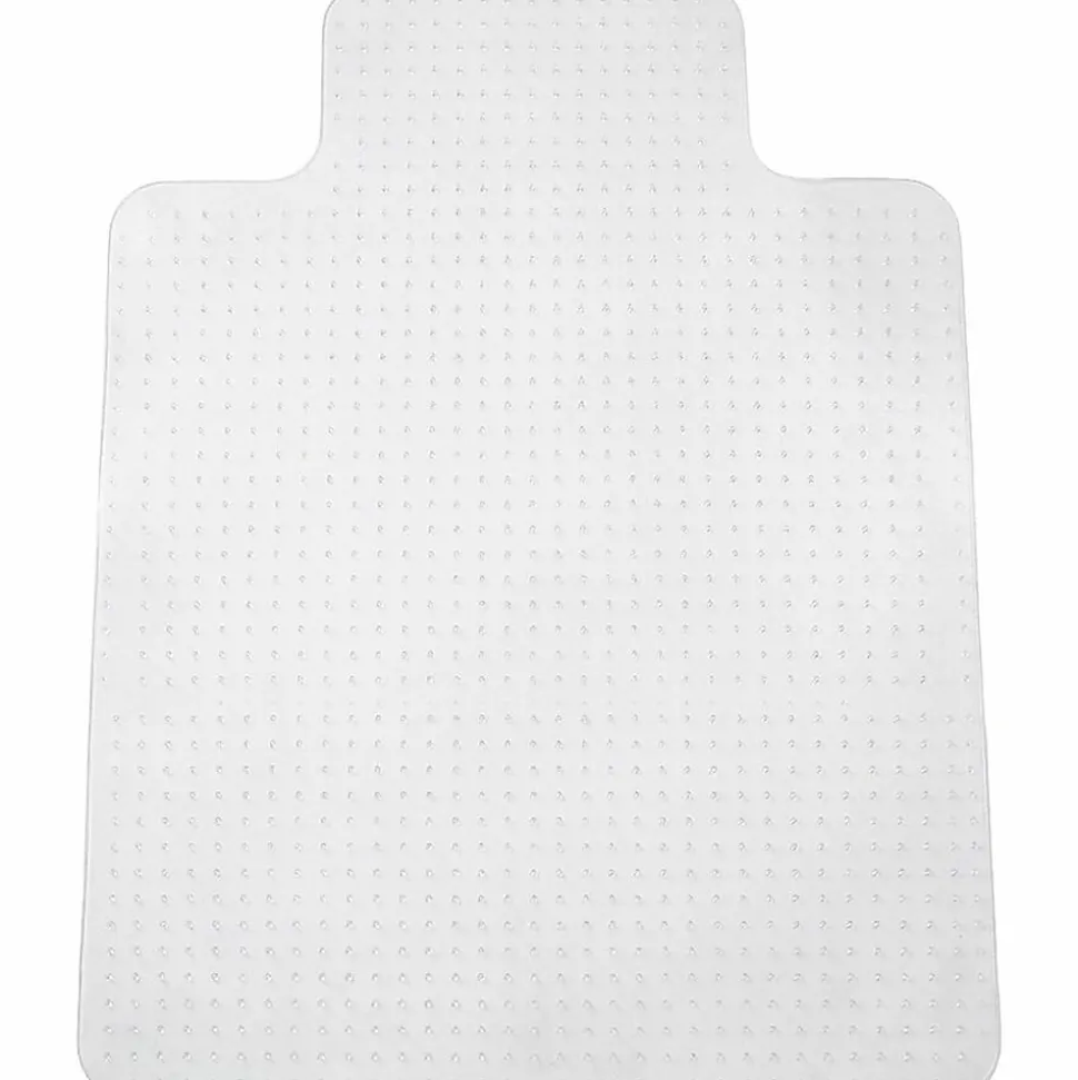 Lorell® Rolled Low-Medium Pile Studded Chair Mat, 36" x 48", Standard Lip