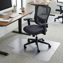 Lorell® Rolled Low-Medium Pile Studded Chair Mat, 36