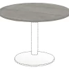 Lorell® Round Conference Tabletop, 48", Weathered Charcoal