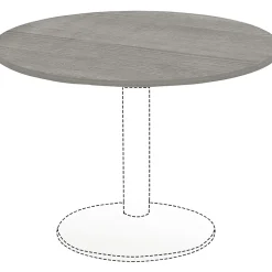 LorellĀ® Round Conference Tabletop, 48", Weathered Charcoal